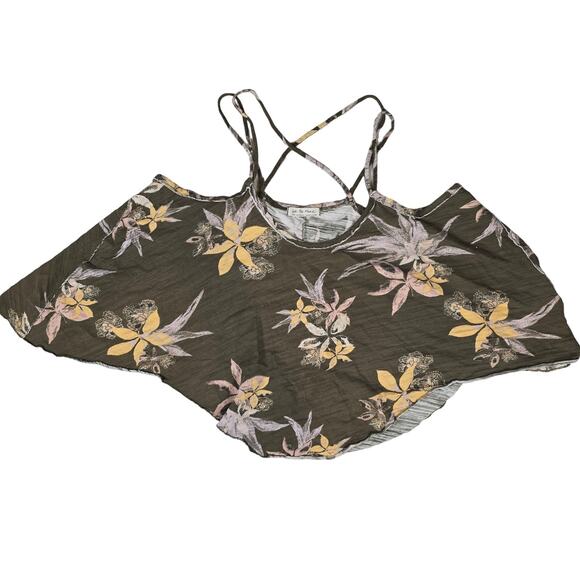 We The Free Tops - Free People We The Free Hey Girl Tank Strappy Top LG Army Combo RRP£42